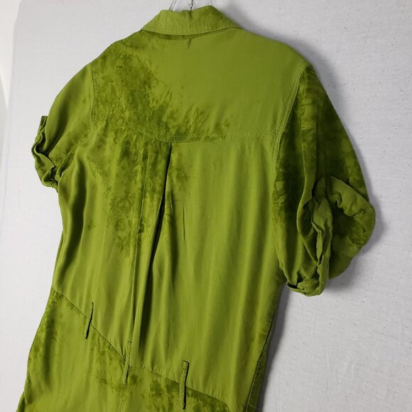 Khush Romper Rayon Green Tie Dye Bohemian size S Relaxed fit - Picture 9 of 9